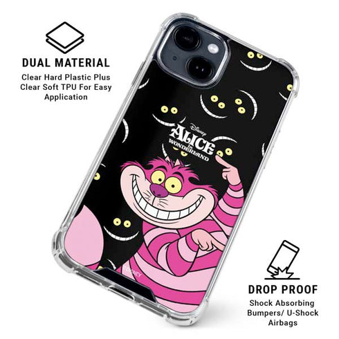 Disney Alice in Wonderland Cheshire Cat iPhone 15 Clear Case